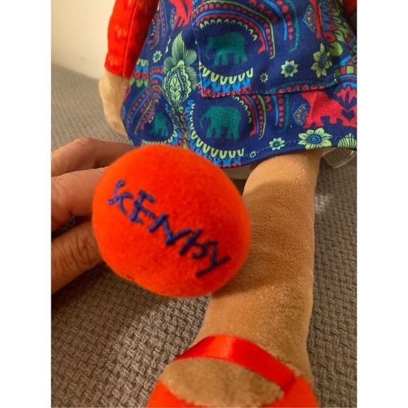 Scentsy Buddy Friend Emily Rag Cloth Doll Dark Hair Elephant plush toy attached - Picture 3 of 8